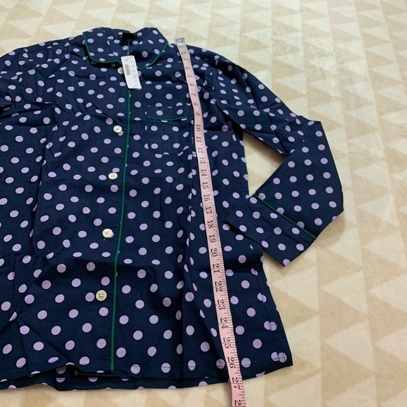 J crew purple dreamy polka dot pajama top - Picture 3 of 4